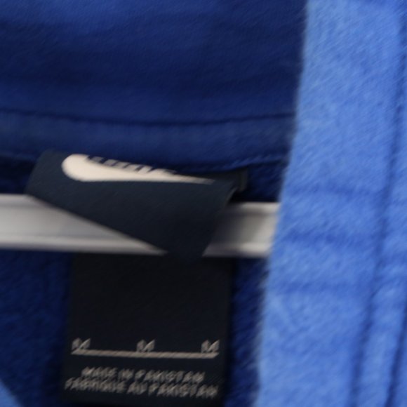 Vintage Nike Spell Out Fire Flames Hoodie Blue - Picture 5 of 8